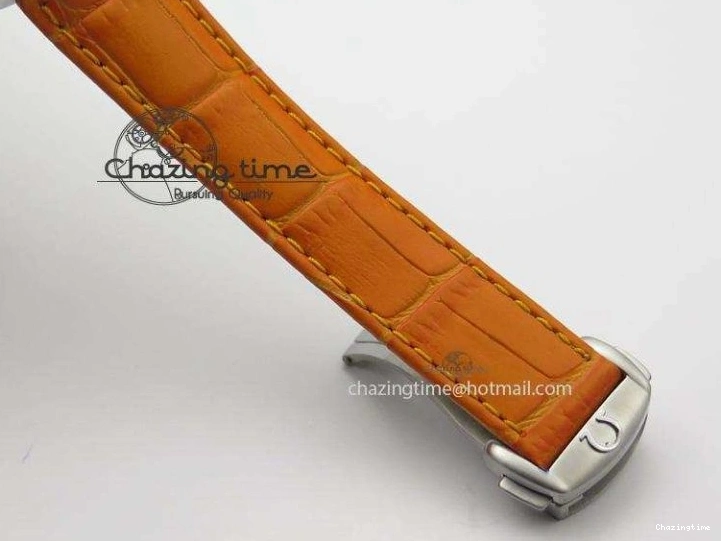 0313 Reliable Planet Ocean Professional SS V6F 37mm Ladies Orange Bezel On Orange Leather Strap A 8255